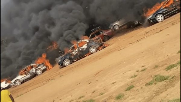 car shop burnt