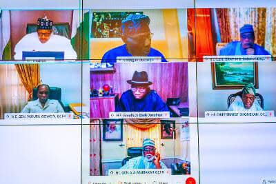 Buhari with past leaders