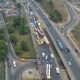 40-ft container falls off trailer on Otedola Bridge, crushes 2 cars, one dead
