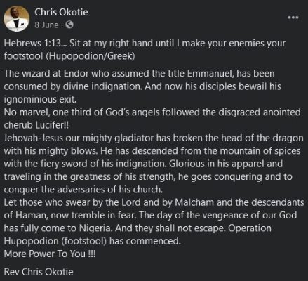 TB Joshua was a magician who carried Bible around – Okotie