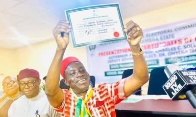 Anambra Election: INEC presents Soludo with Certificate of Return