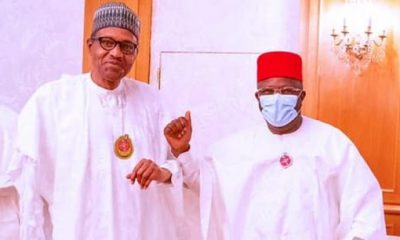 Umahi declares for presidency, meets Buhari