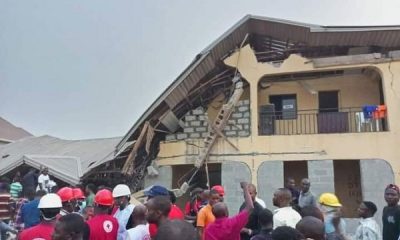 10 killed as building collapses during church service