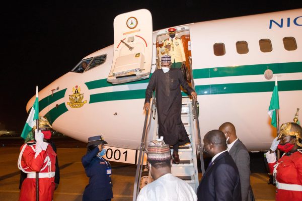 Buhari returns from yet another medical trip to London