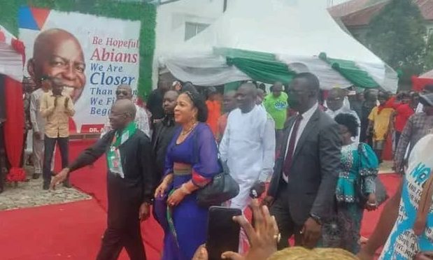 BREAKING: Crowd of supporters receive Alex Otti as he joins Labour Party
