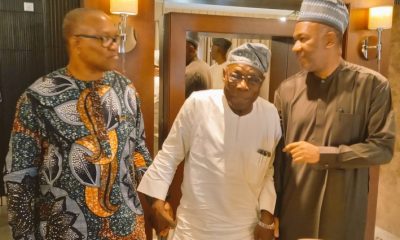 Peter Obi, Baba-Ahmed visit Obasanjo