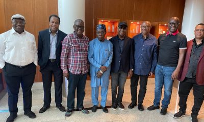 JUST IN: Obasanjo in London, meets with Wike, Obi, others