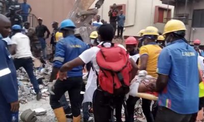 JUST IN: Four dead, three rescued as another building collapses in Lagos