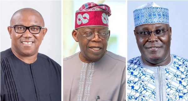 Obi leads Tinubu, Atiku in new opinion poll released by Bloomberg