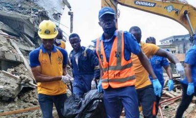 Six dead bodies pulled out of collapsed seven-storey building in Oniru, Lagos